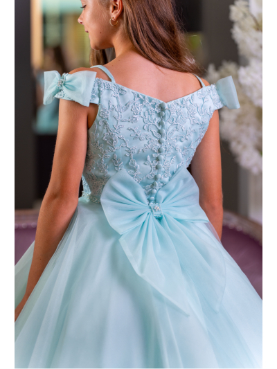 Shallow Blue Confirmation Dress