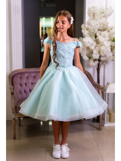 Shallow Blue Confirmation Dress