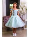 Shallow Blue Confirmation Dress