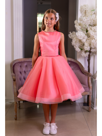 Coral Confirmation Dress