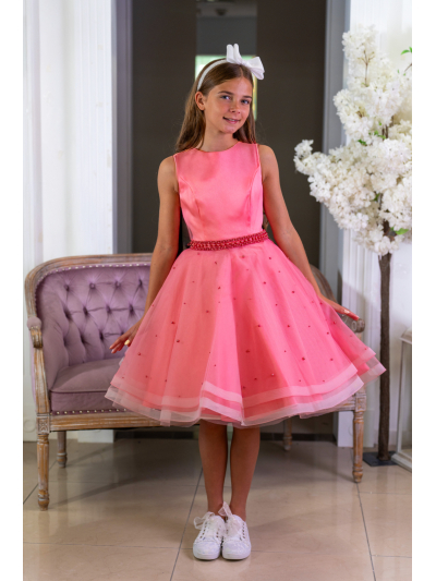 Coral Confirmation Dress