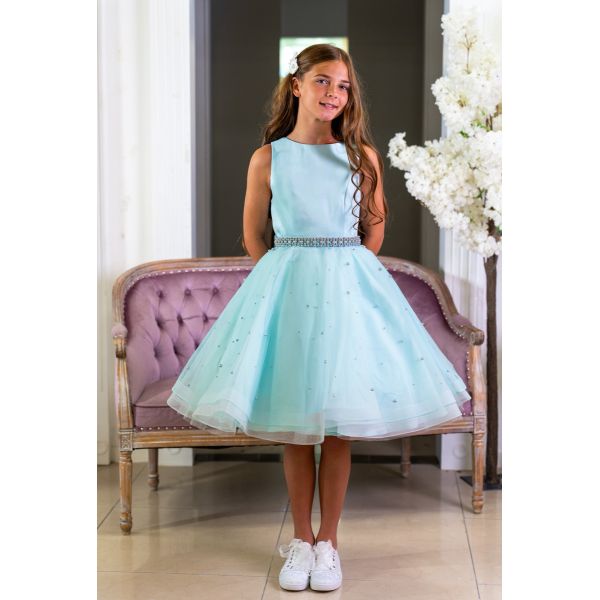 Shallow Blue Confirmation Dress