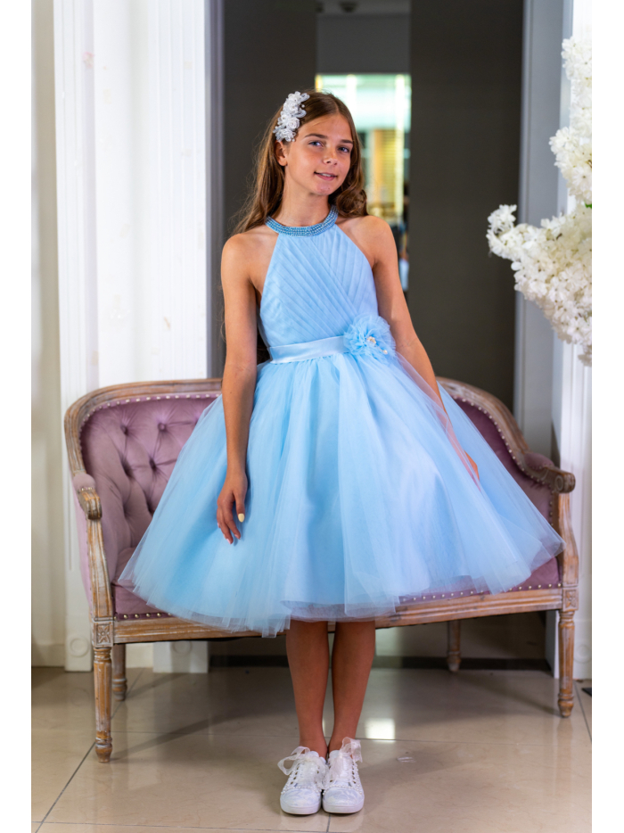 Blue Confirmation Dress