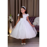 PAULA'S COMMUNION WHITE TEA-LENGTH FIRST HOLY COMMUNION DRESS