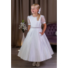 PAULA'S COMMUNION WHITE TEA-LENGTH FIRST HOLY COMMUNION DRESS