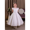 PAULA'S COMMUNION WHITE TEA-LENGTH FIRST HOLY COMMUNION DRESS