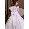 PAULA'S COMMUNION WHITE TEA-LENGTH FIRST HOLY COMMUNION DRESS