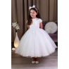 PAULA'S COMMUNION WHITE TEA-LENGTH FIRST HOLY COMMUNION DRESS