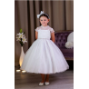PAULA'S COMMUNION WHITE TEA-LENGTH FIRST HOLY COMMUNION DRESS