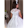 PAULA'S COMMUNION WHITE TEA-LENGTH FIRST HOLY COMMUNION DRESS