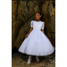 PAULA'S COMMUNION WHITE TEA-LENGTH FIRST HOLY COMMUNION DRESS