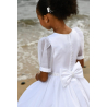 PAULA'S COMMUNION WHITE TEA-LENGTH FIRST HOLY COMMUNION DRESS