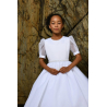 PAULA'S COMMUNION WHITE TEA-LENGTH FIRST HOLY COMMUNION DRESS