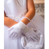 White First Holy Communion Gloves