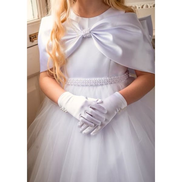 White First Holy Communion Gloves