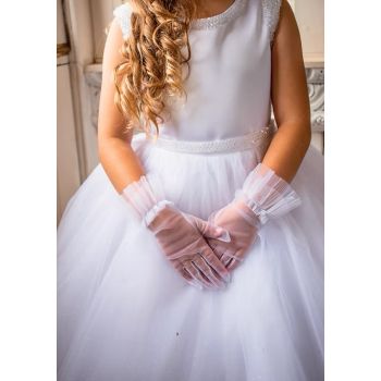 White First Holy Communion Gloves