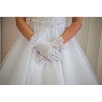 White First Holy Communion Gloves