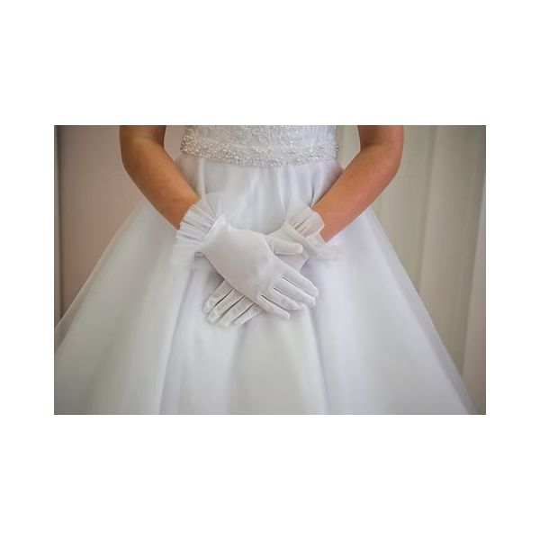 White First Holy Communion Gloves