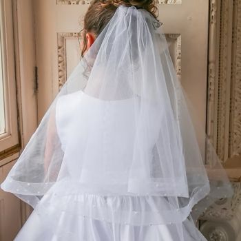White First Holy Communion Veil