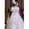 Linzi Jay Classic Pearl White Collar First Holy Communion Dress