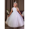 Linzi Jay Embroidered Tulle White First Holy Communion Dress with Bolero Style LWCD-224
