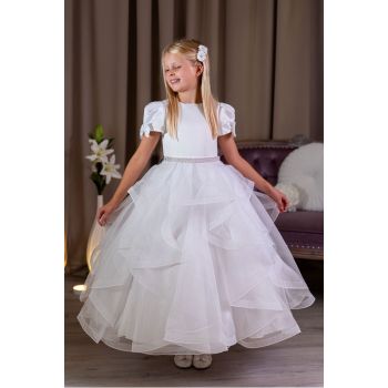 Linzi Jay Layered Organza White First Holy Communion Dress