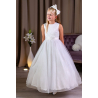 Ivory Sleeves First Holy Communion Dress with Beads