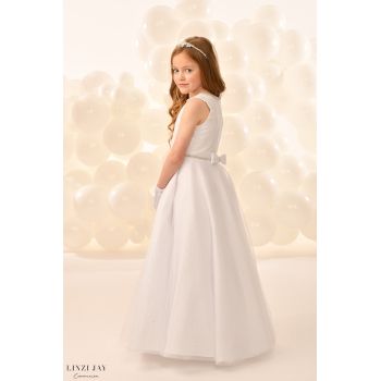 Linzi Jay White Sleeveless Glittered Dress