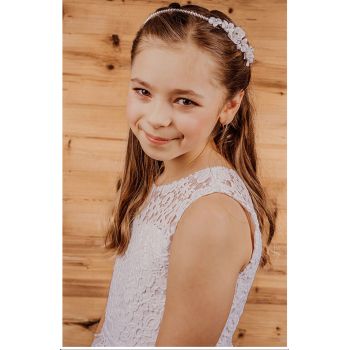 Silver First Holy Communion Headband