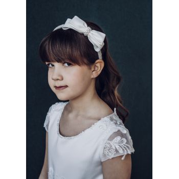 Silver First Holy Communion Headband