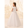 Linzi Jay Sheer Puff Mesh Sleeve White First Holy Communion Dress