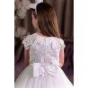 Sweetie Pie White Lace Floral First Holy Communion Dress
