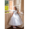 White First Holy Communion Dress With Bow Detail