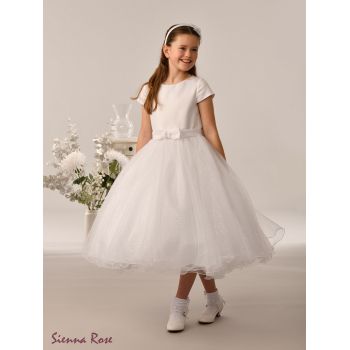 Sweetie Pie Ivory First Holy Communion Dress with Bow Detail