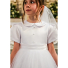 White First Holy Communion Dress with Peter Pan Collar