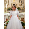 White First Holy Communion Dress with Peter Pan Collar