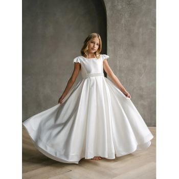 HANDMADE IVORY FIRST HOLY COMMUNION DRESS BY TETER WARM