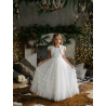 HANDMADE IVORY FIRST HOLY COMMUNION DRESS BY TETER WARM