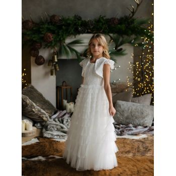 HANDMADE IVORY FIRST HOLY COMMUNION DRESS BY TETER WARM