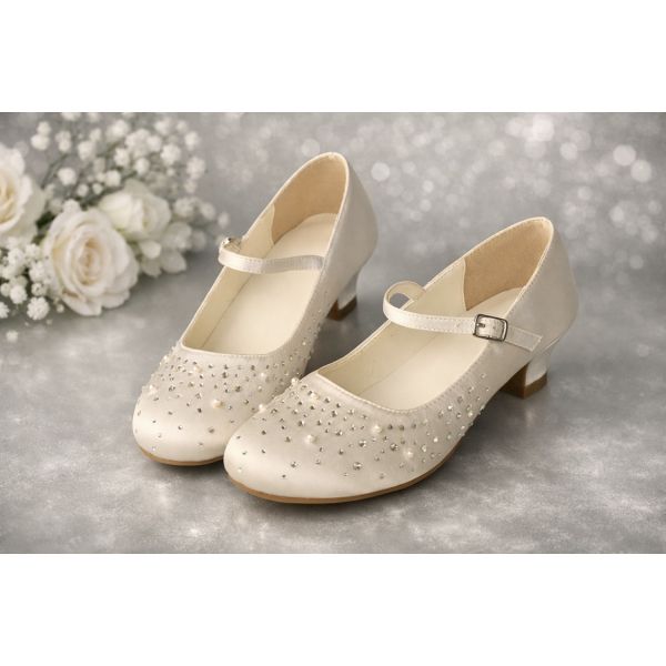 Sweetie Pie Ivory First Holy Communion Flat Shoes