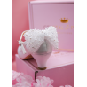White Sparkly First Holy Communion Shoes with Butterflies