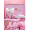 White Sparkly First Holy Communion Shoes with Butterflies