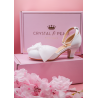 White Sparkly First Holy Communion Shoes with Butterflies