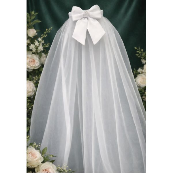 White First Holy Communion Veil