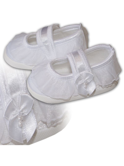 Christening Shoes M/baby Slippers White