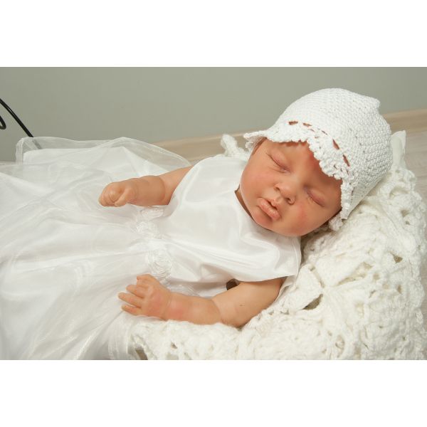 Baby Girls White Rose Christening Dress Lilly Baby Girls White Rose Christening Dress Lilly