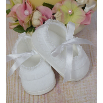 Velour Christening Shoes Ballerina