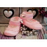 Christening Shoes M/Ballerina with Flounce and Rose Pink