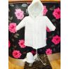 Baby Boys White Quilted Jacket and Hat Set 