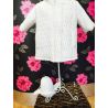 Baby Boys White Quilted Jacket and Hat Set 
